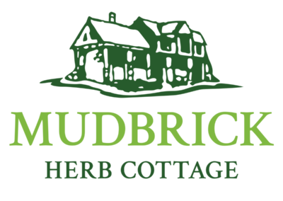Mudbrick Herb Cottage logo. Sponsor for Sunny Coast HerbFest, June 18, 2023. community herbal event, herbal education and learning herbs.